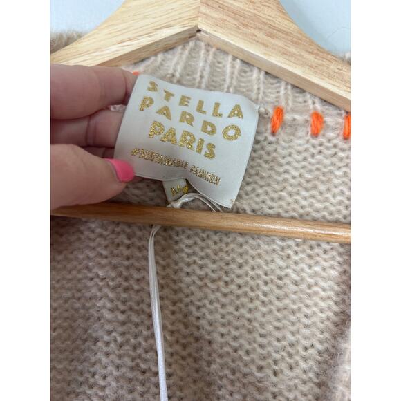 NWT Stella Pardo Lea Sleeveless Ribbed V-Neck Sweater Vest Blouse Top Sz: Medium - Picture 4 of 8